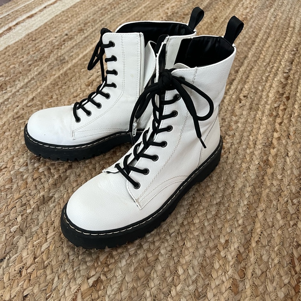White combat boots!